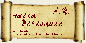 Anita Milisavić vizit kartica